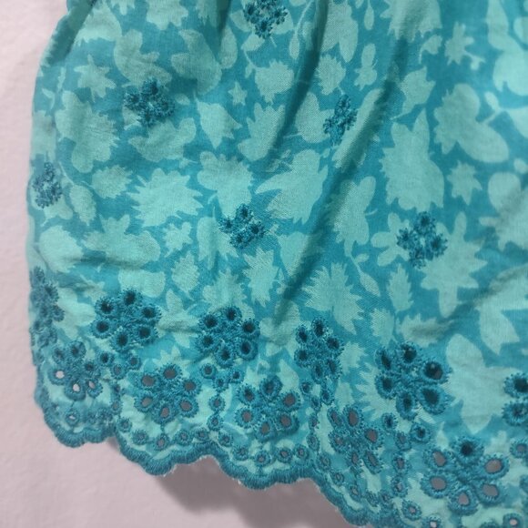 Turquoise AE Corset/Peplum Tank Lace Bottom Size Small - Picture 4 of 4